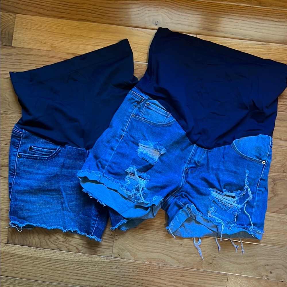 Pinkblush Maternity Blue Jean Shorts
